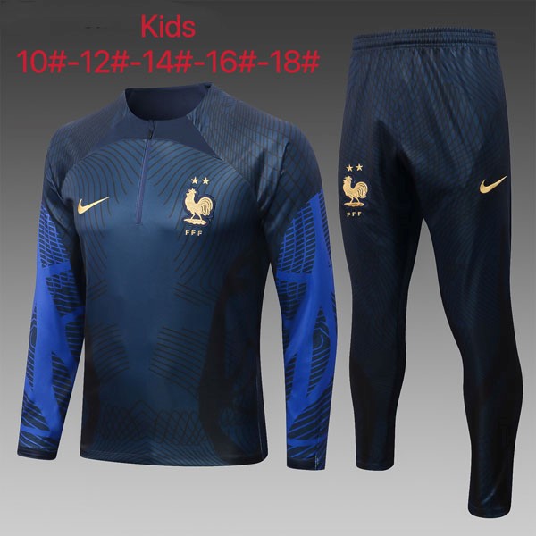 Niños Sudadera De Training Francia 2023 Azul 2